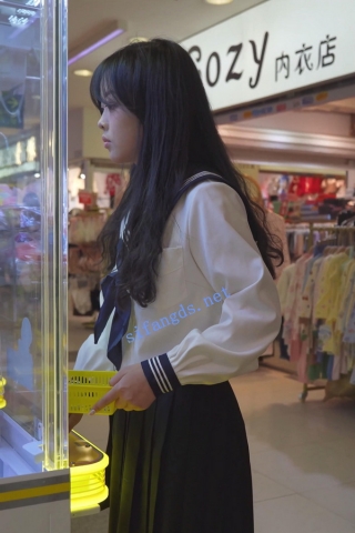 (BC-AA-487)制服jk小姐姐逛街夹娃娃..低角度透心凉CD粉内