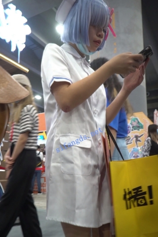 【xxn-134】护士服蕾姆cos小姐姐..超薄透明肉色丝袜灰内