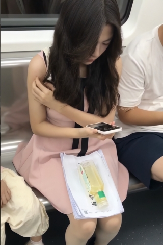 TK263-粉裙美女老师肉丝开闪