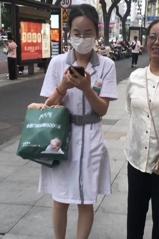 TK179-医护制服肉丝妹子开闪