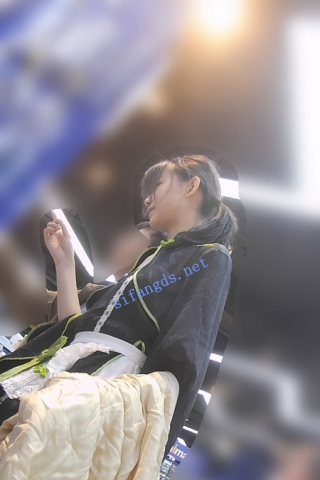 『D·D』-128-黑绿中式女仆装，蓬蓬裙，白窄内