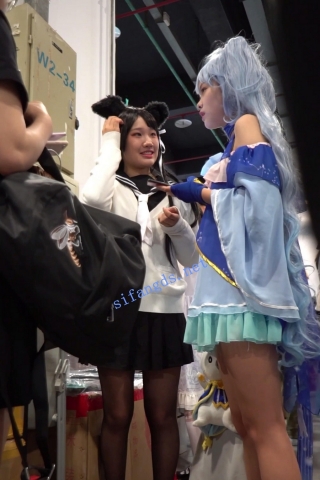 【xxn-140】制服jk兽耳小姐姐..黑色丝袜配白内被抄底